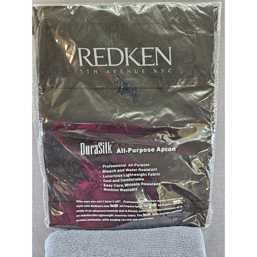 Redken DuraSilk All Purpose Apron Black Bleach Water Resistant Salon Stylist NEW